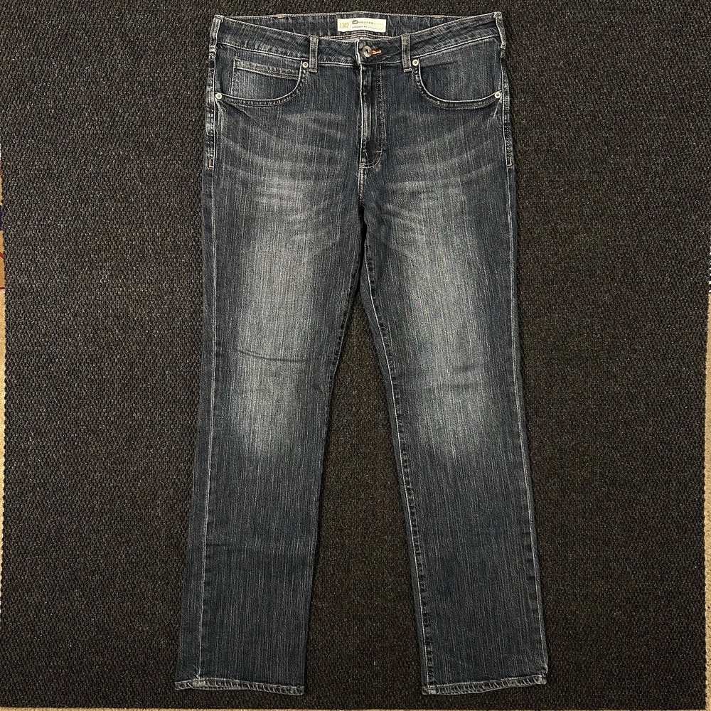Lee Modern Series L342 Jeans 36x34 Straight Fit Straight Leg Dark Wash Denim